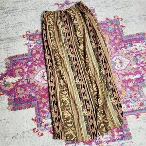 Vintage Patterned Maxi Skirt